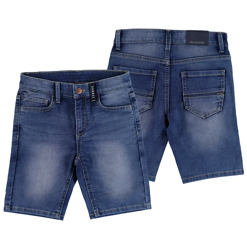 Nukutavake Bermuda Soft Denim Shorts _Medium Blue 6214-68