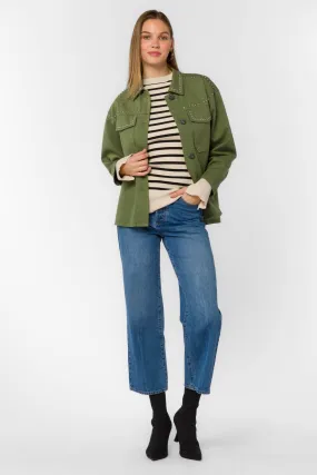 Odette Olive Studs Jacket