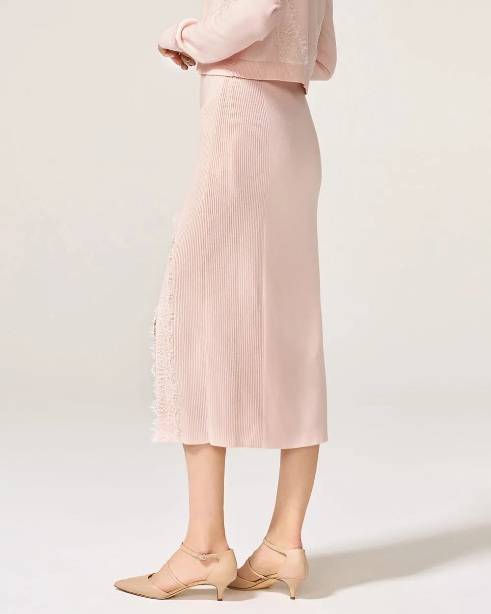 Pearl Blush Ashlee Knit Skirt