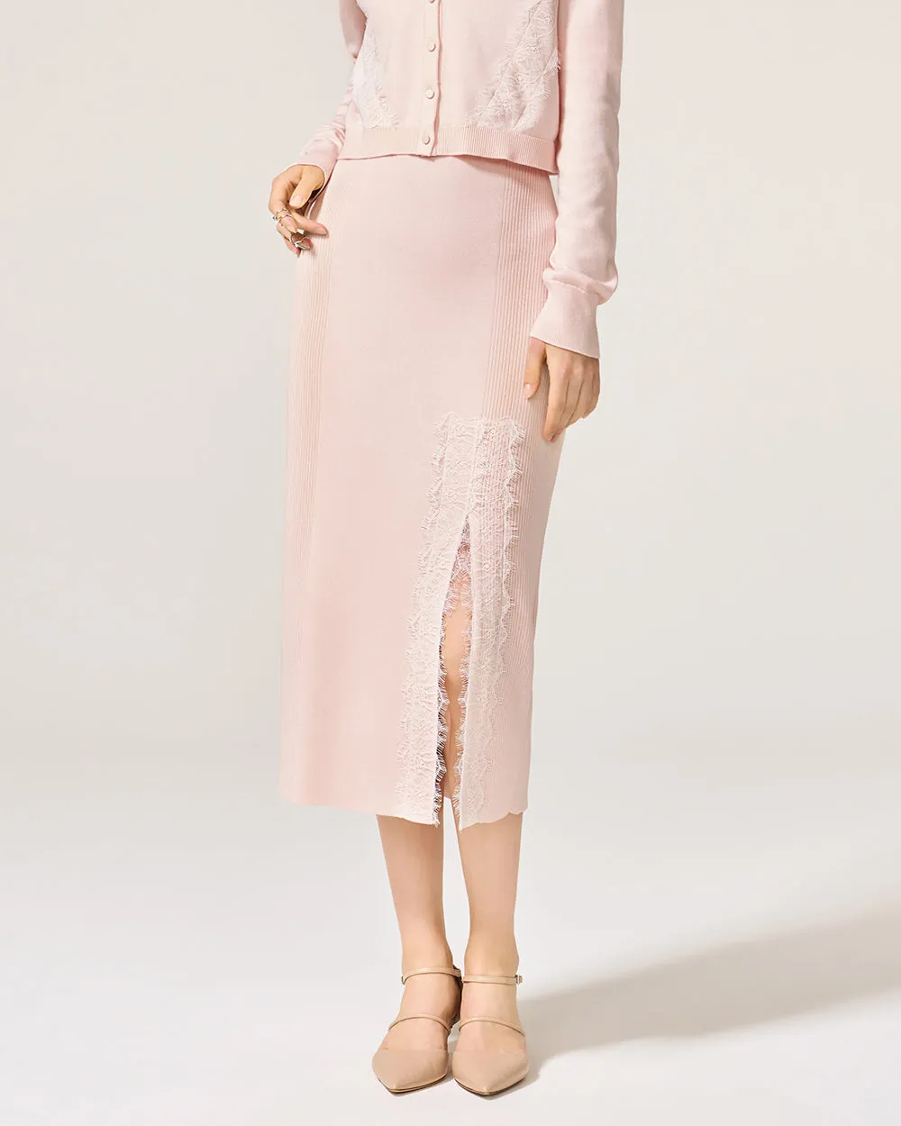 Pearl Blush Ashlee Knit Skirt