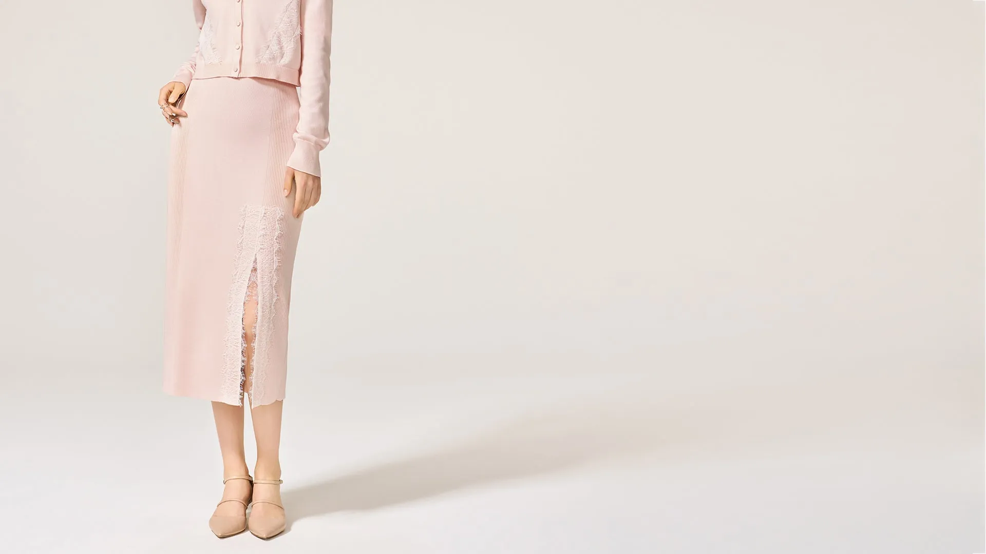 Pearl Blush Ashlee Knit Skirt