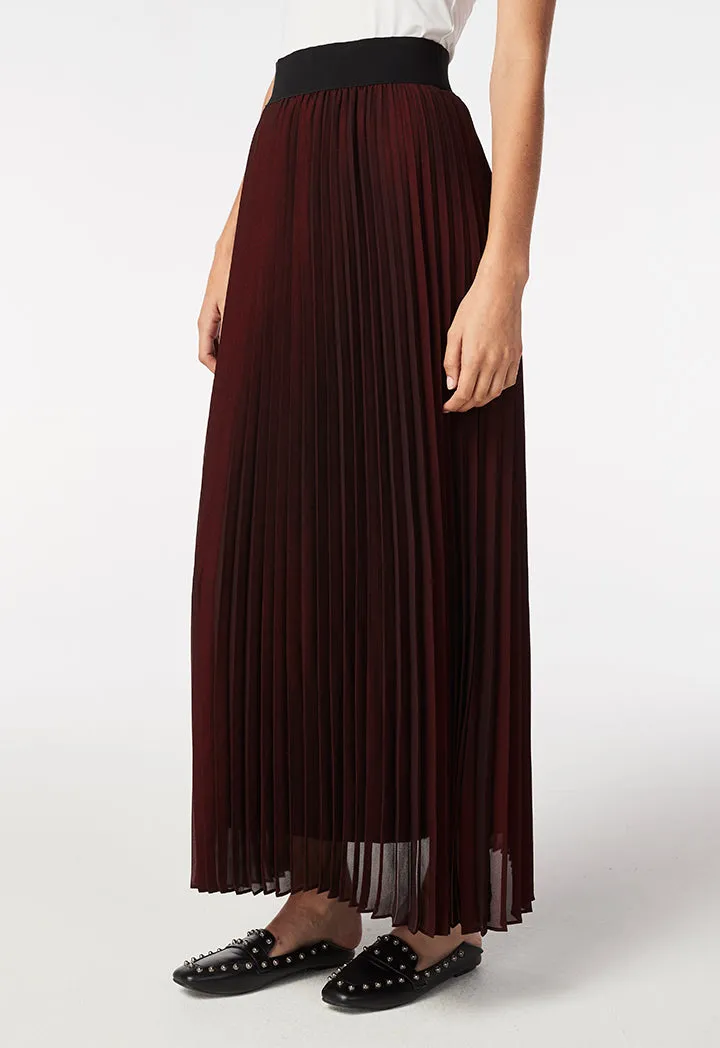 Pleated Lurex Skirt