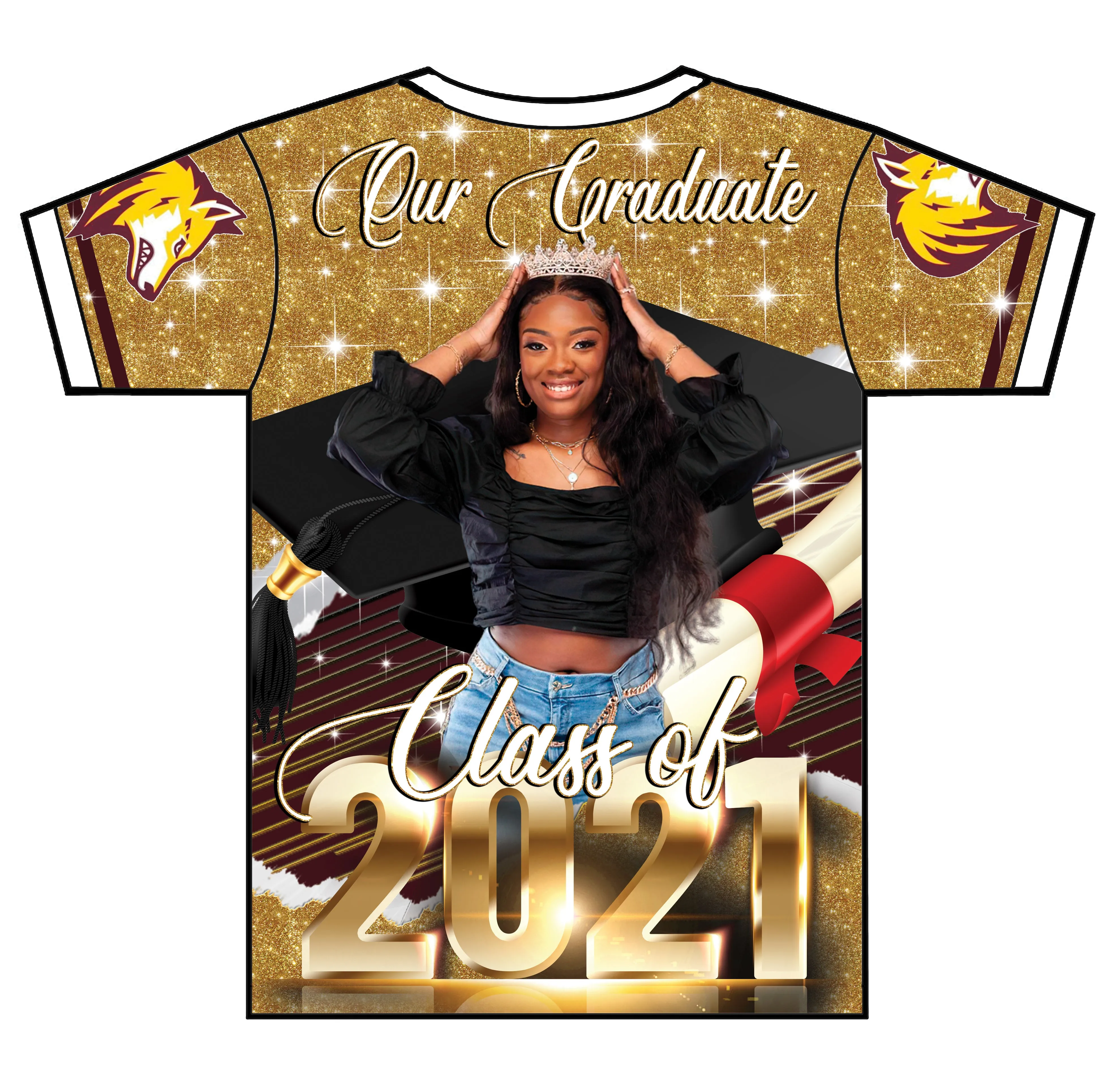 "Annesha" Custom Designed Graduation 3D shirt