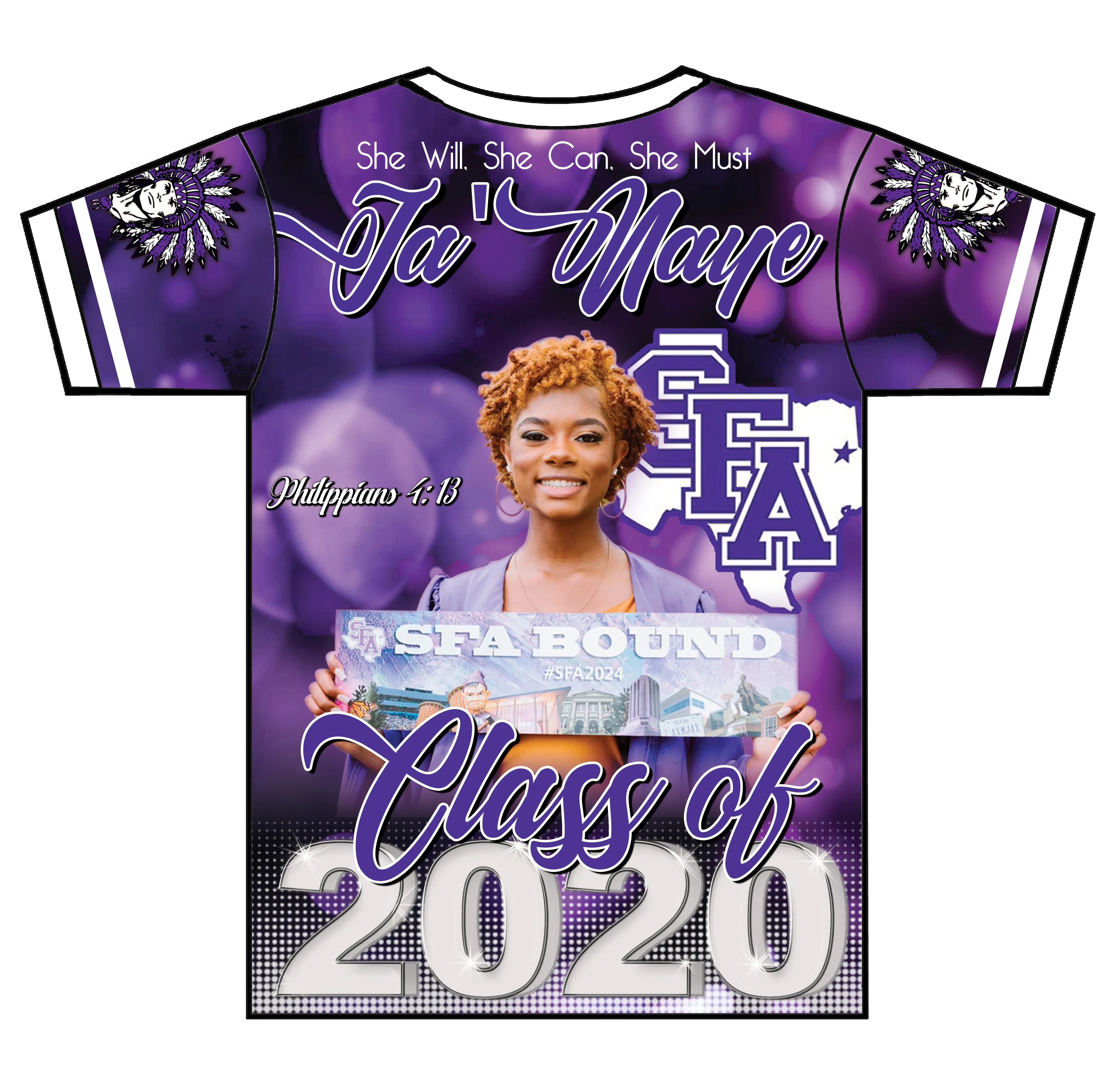 "Bubbles" Custom Designed Graduation 3D shirt