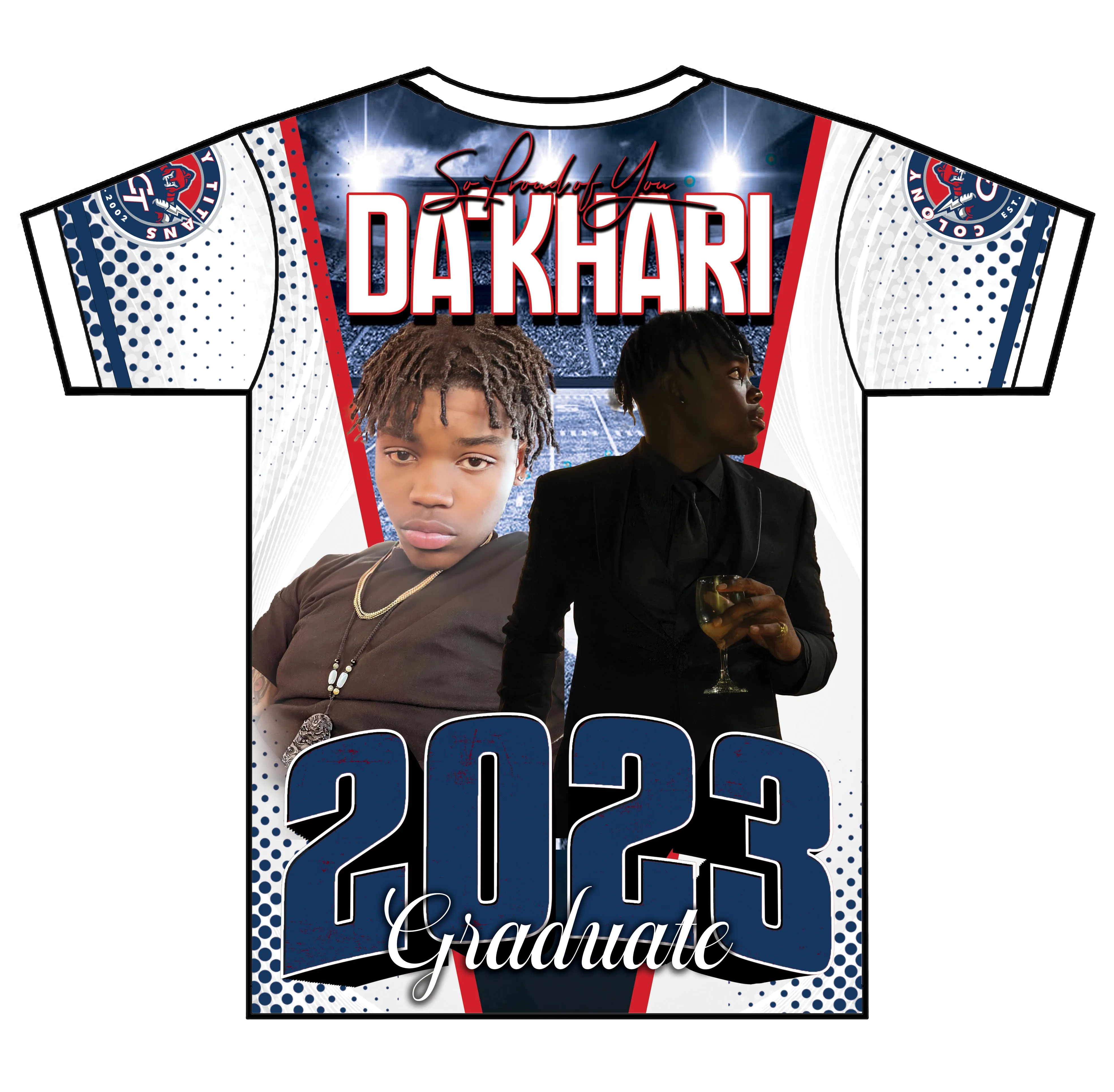 "Da'Khari" Custom Designed Graduation 3D shirt