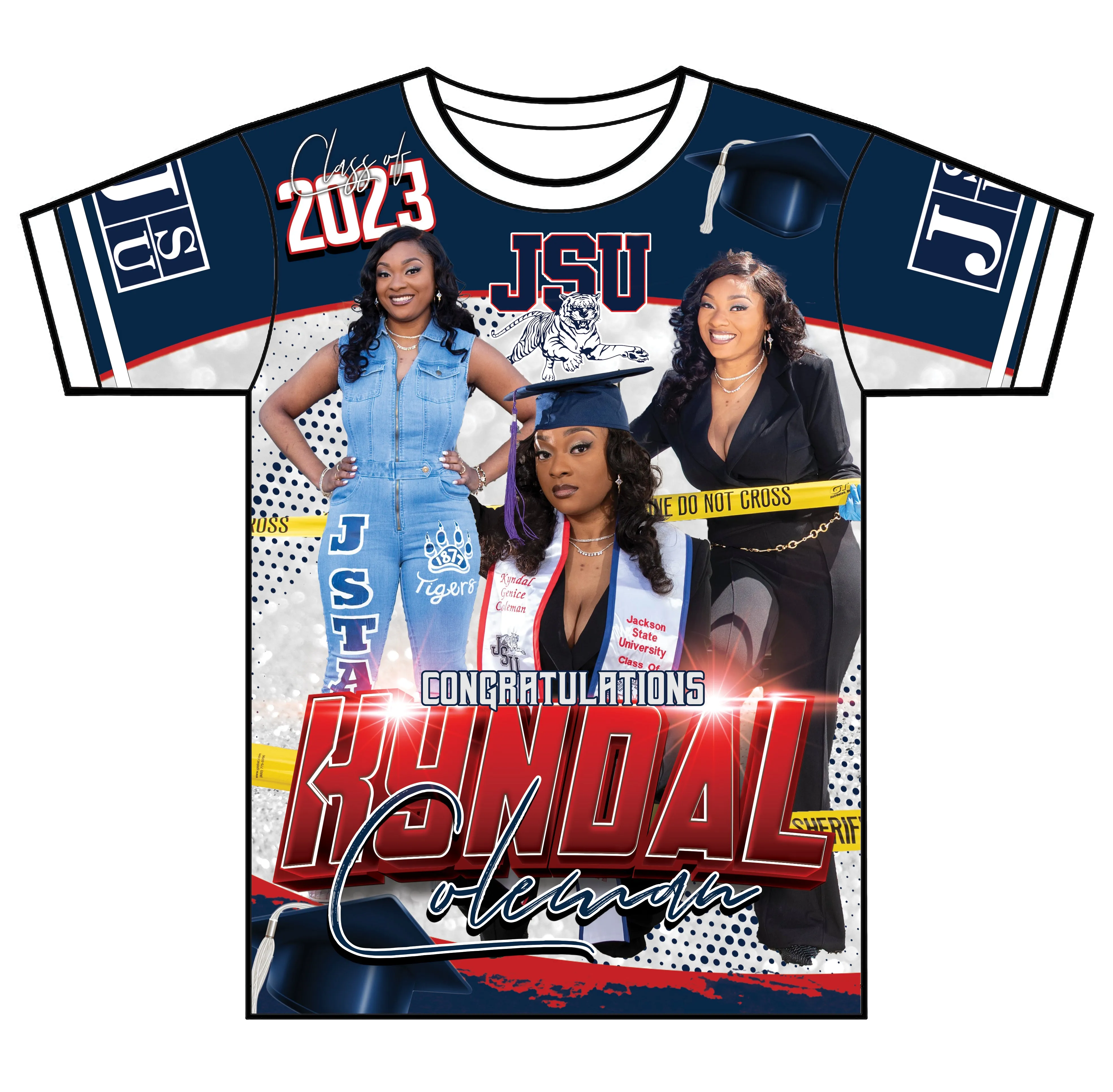 "Kyndal" Custom Designed Graduation 3D shirt