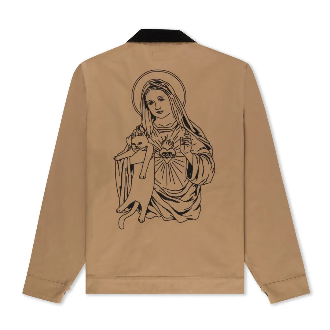 RIPNDIP MOTHER MARY WORK JACKET-TAN