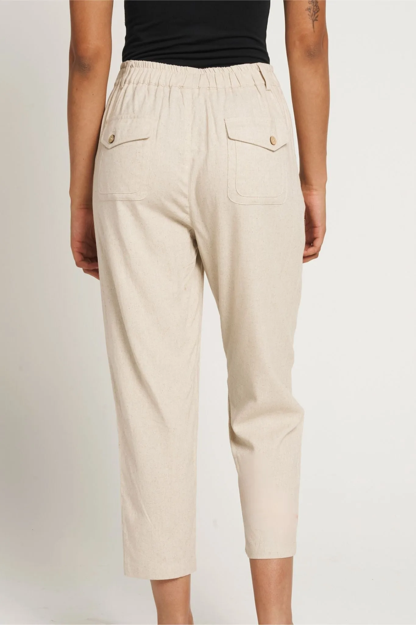 Saloos Crop Trousers with Side & Back Pockets