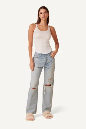 SAMMY SLIM DISTRESSED DENIM JEANS | AZURE