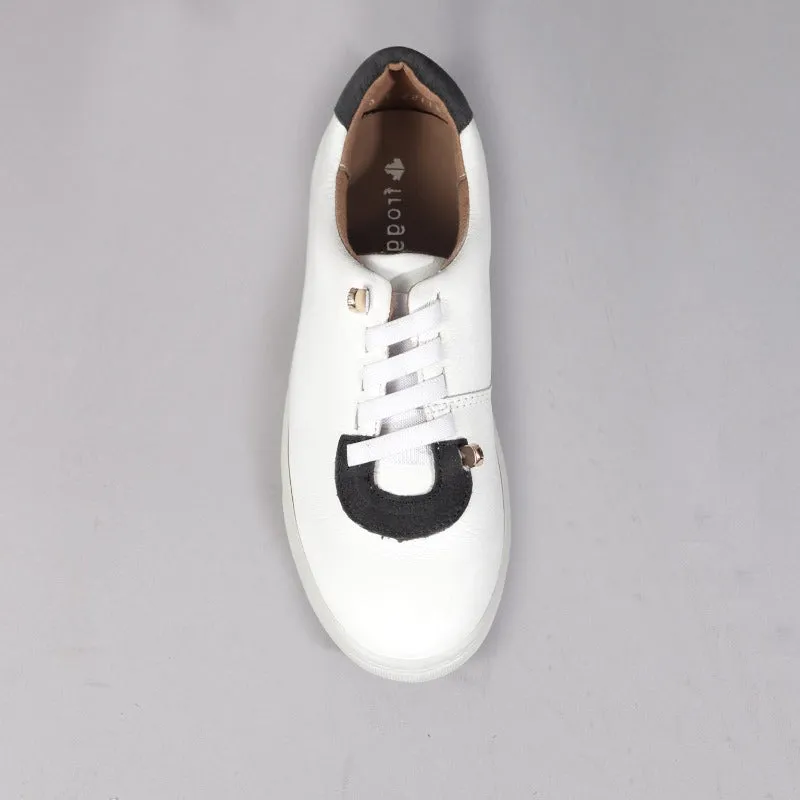 Sneaker with Removable Footbed in White -12187