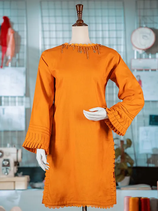 Solid Pumpkin Kurta