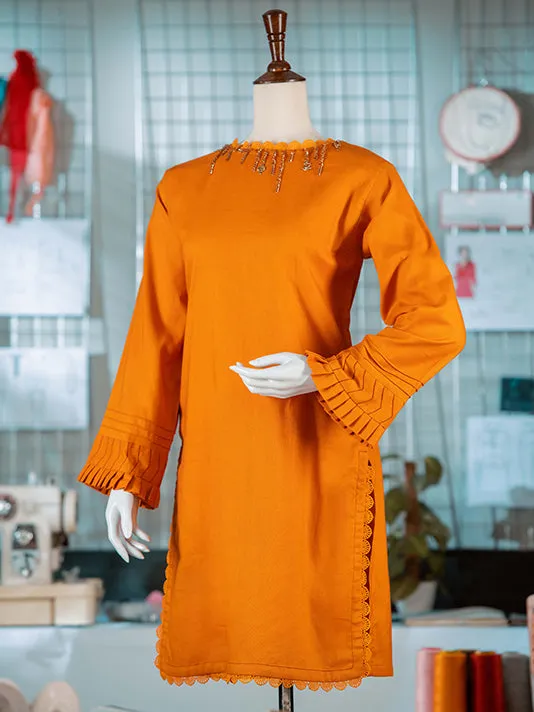 Solid Pumpkin Kurta