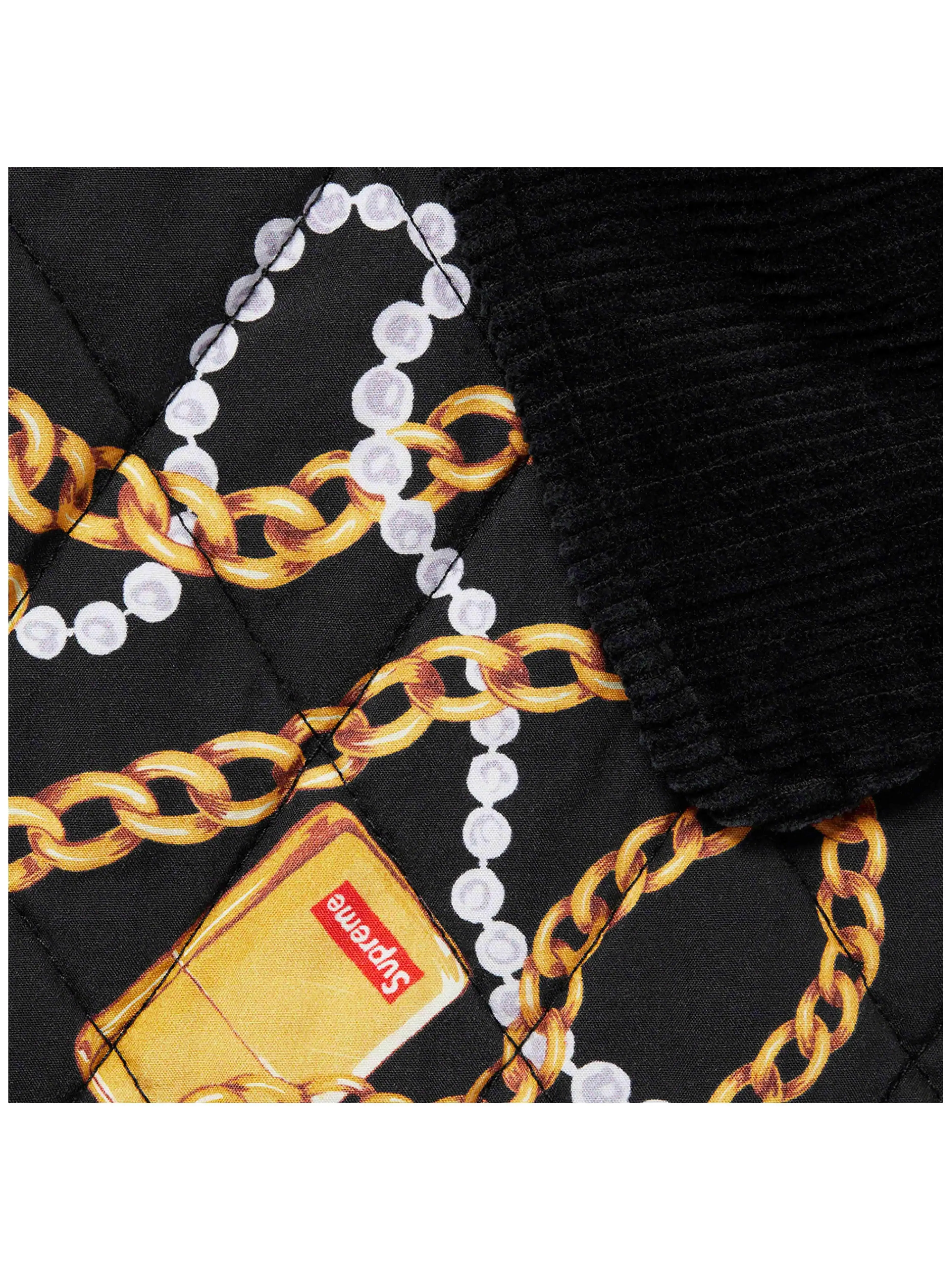 Supreme Chains Quilted Jacket Black [FW20]