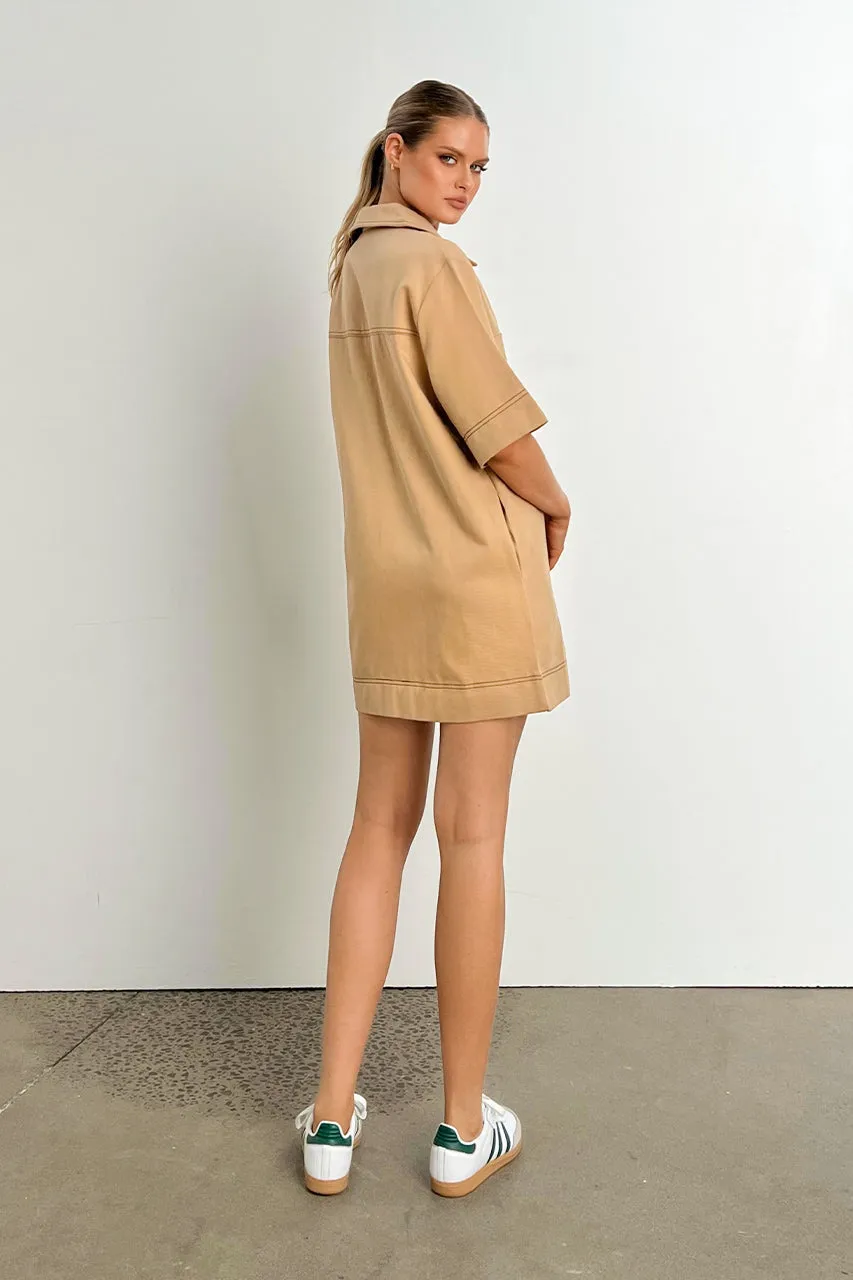 Tara Mini Dress | Camel