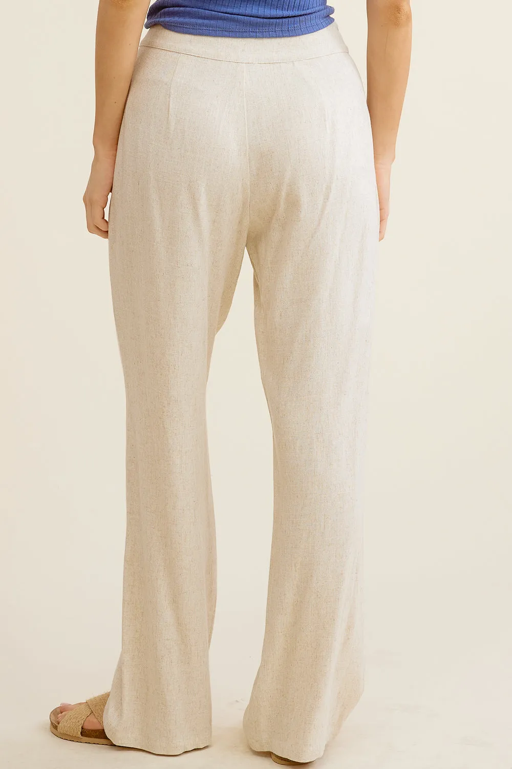 Taupe Linen Trouser