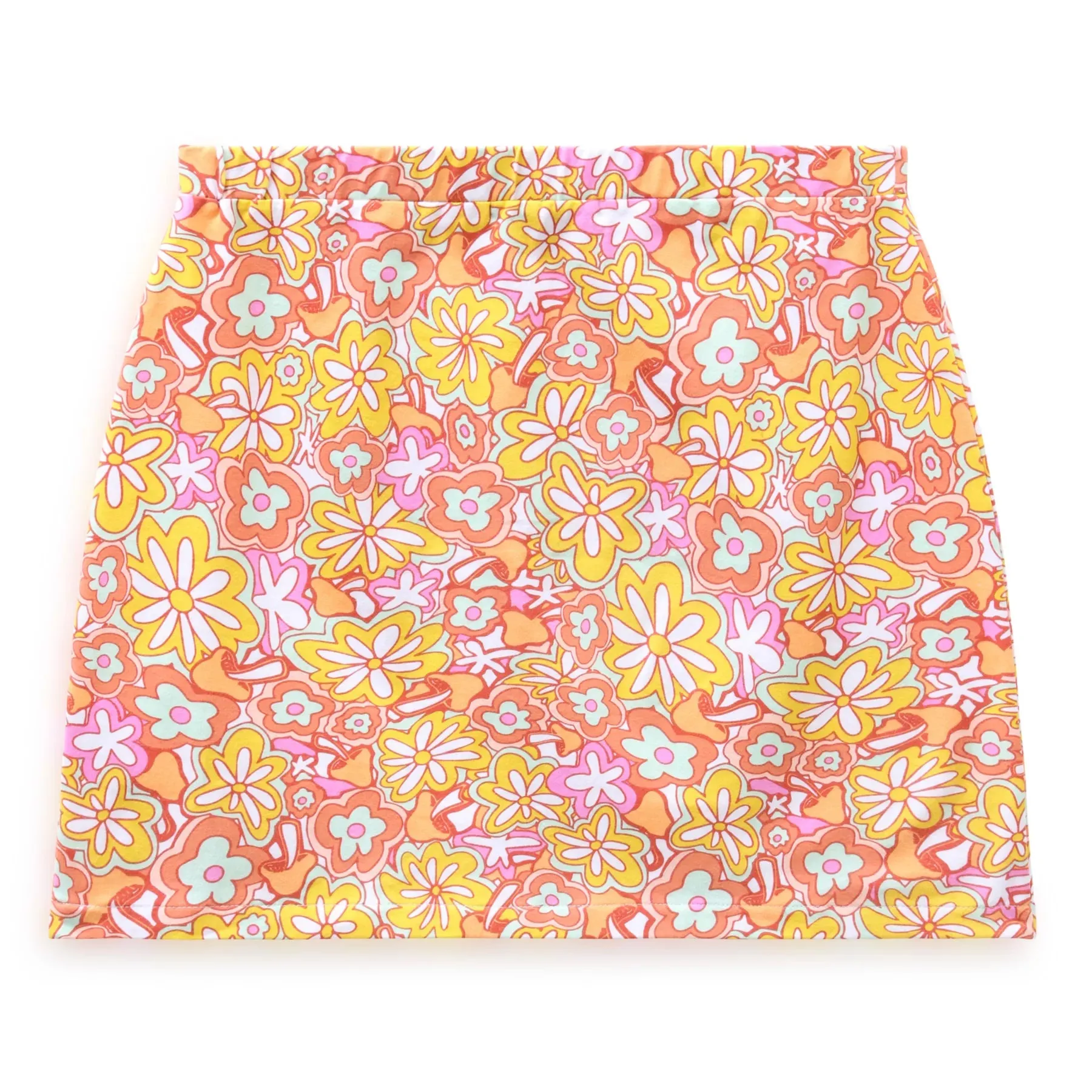 Vans girl's miniskirt with floral pattern Resort Floral VN00039FBM51 orange 