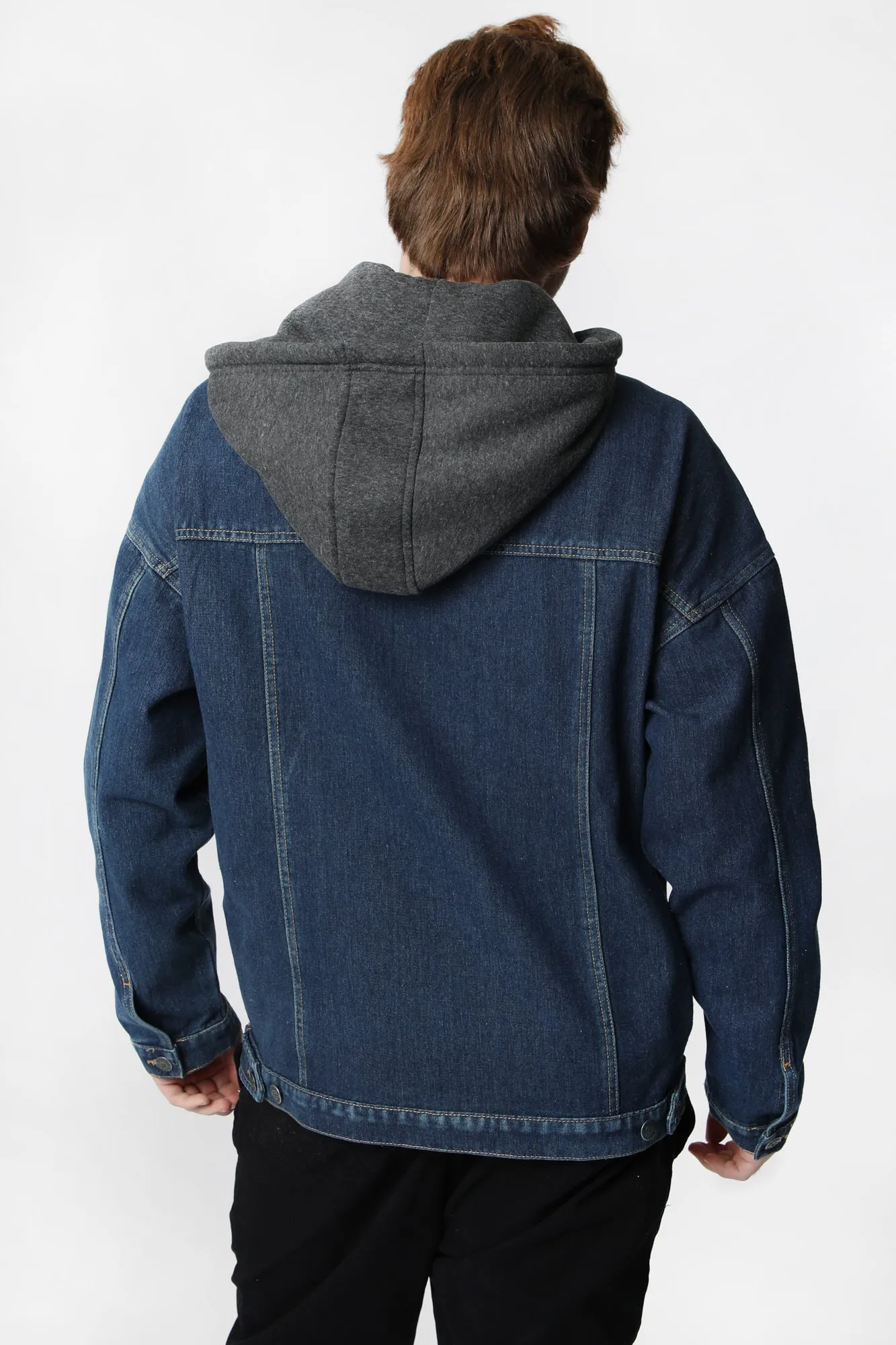 Veste en Denim Avec Capuche Amnesia Homme