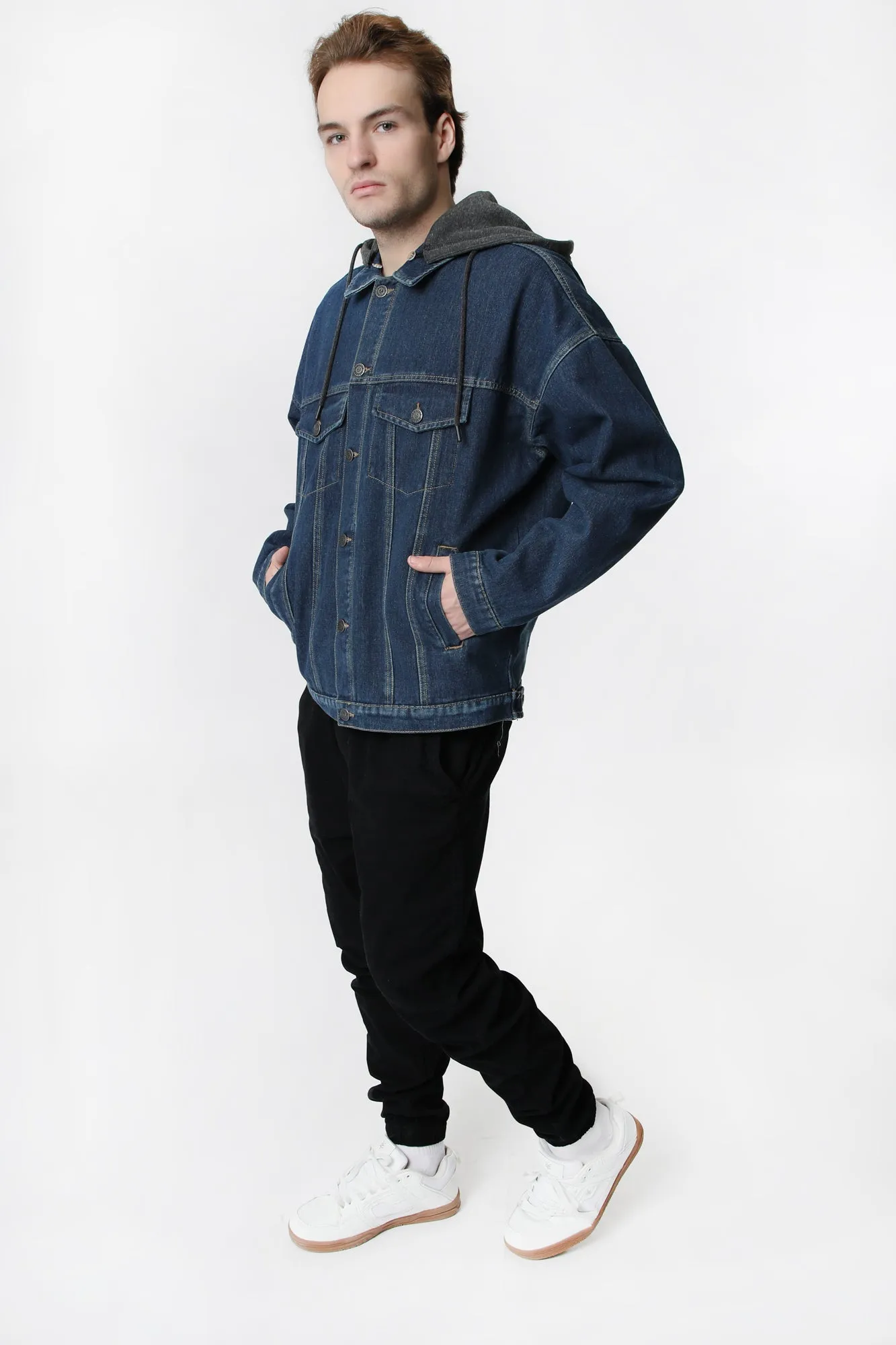 Veste en Denim Avec Capuche Amnesia Homme