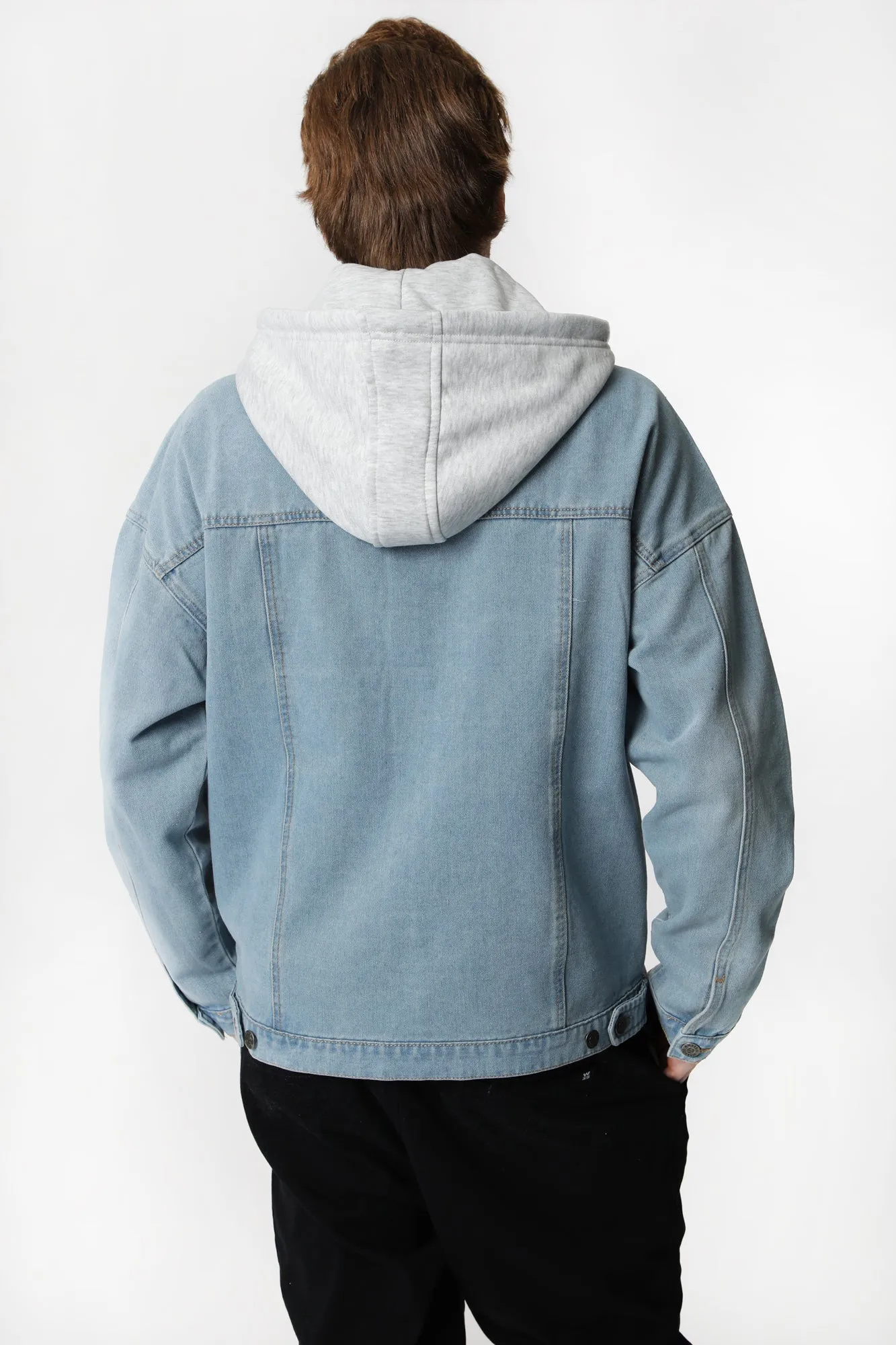 Veste en Denim Avec Capuche Amnesia Homme