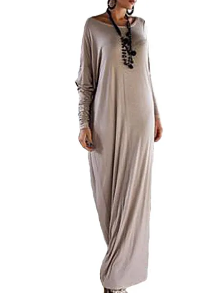 WealFeel Oversize One Shoulder Maxi Dress in Jersey