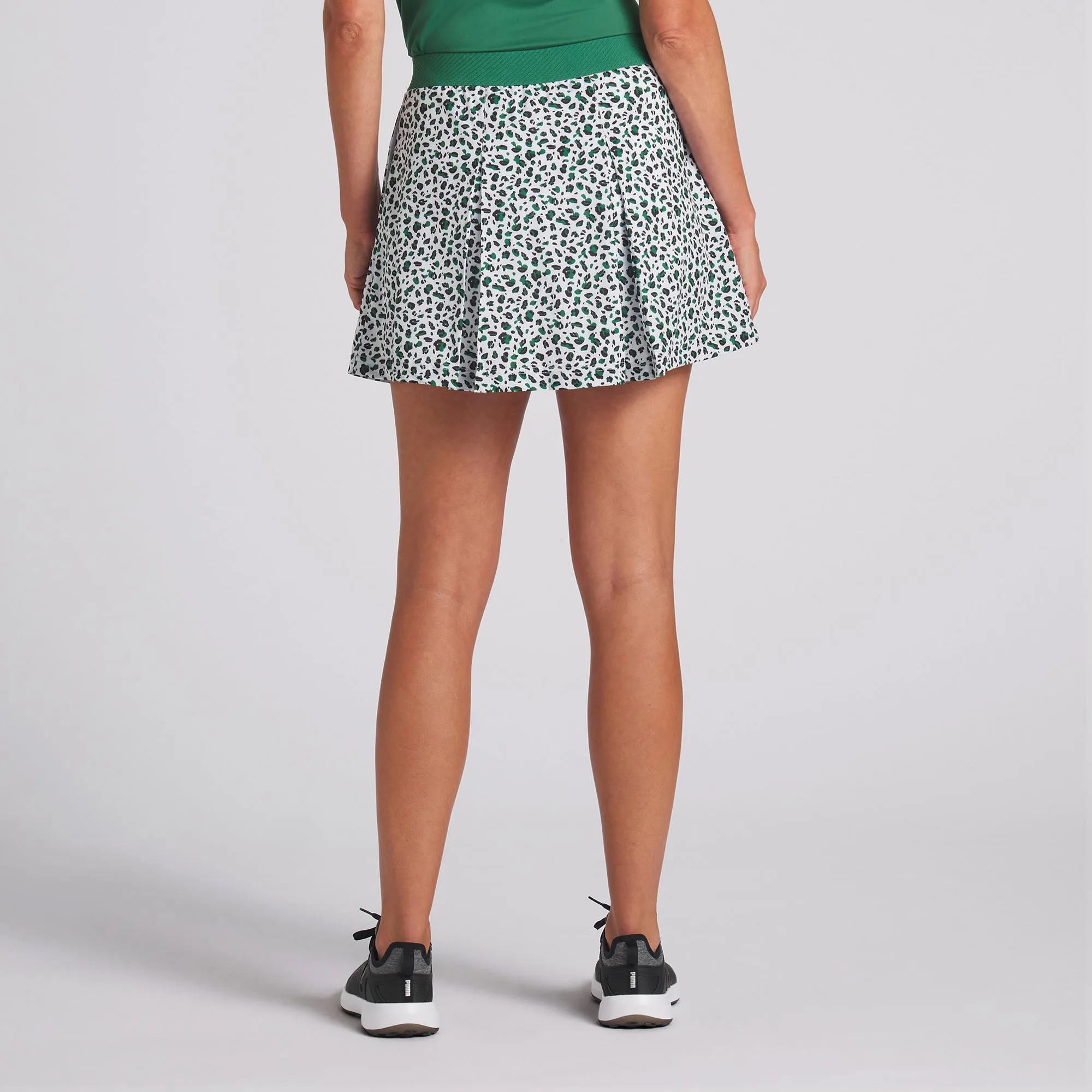 Women's Pleated Leopard Golf Skirt