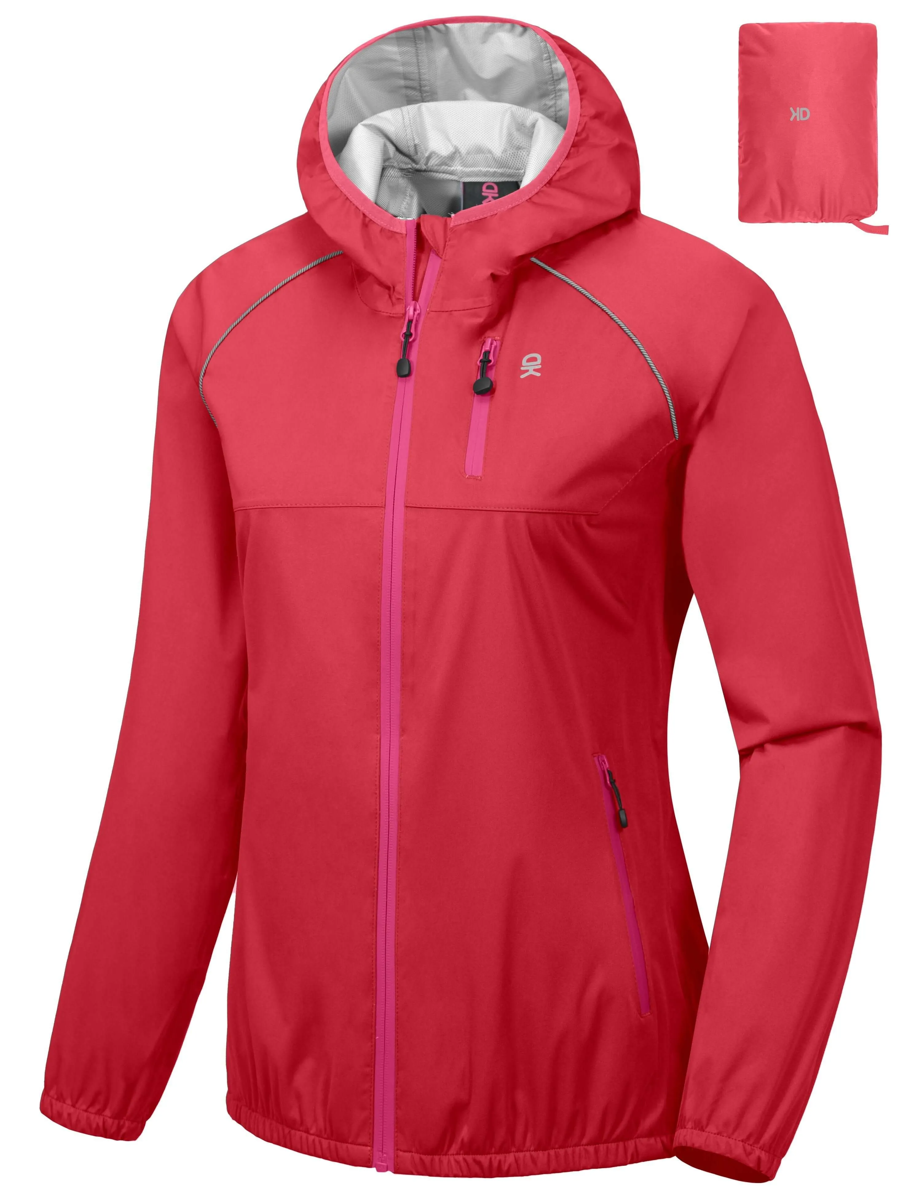 Women's Rain Cycling Bike Waterproof Jacket with Hood